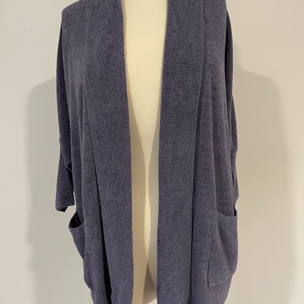 Barefoot Dreams Women's Cozy Open-Front Sweater - Gray